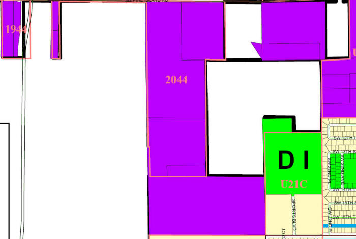 street and canal level map of Cape Coral Unit 2944, 1944, U21B, U21C