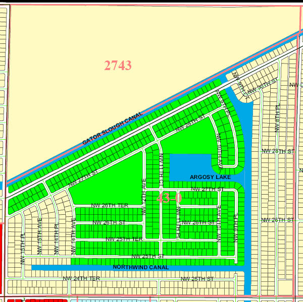 street and canal level view of Cape Coral Unit 43
